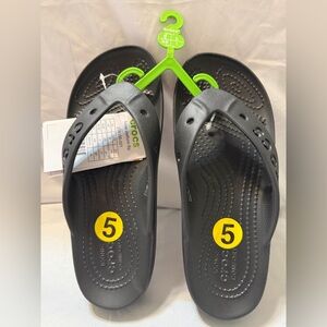 CROCS Unisex Black Flip Flops